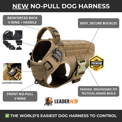 Leader K9™ No-Pull Tactical Dog Harness (Original) – Full Control for Power Breeds