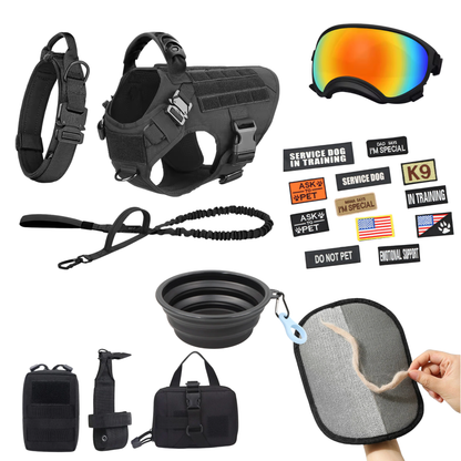 Leader K9™ 10-In-1 Tactical K9 Harness System - Full Set Dog Harness Bundle