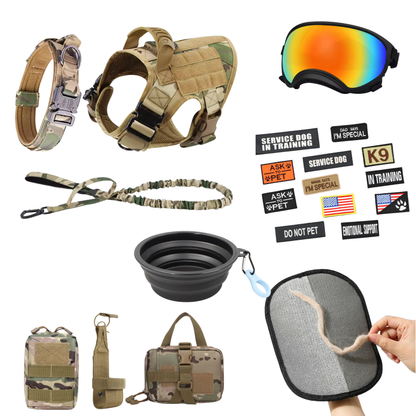 Leader K9™ 10-In-1 Tactical K9 Harness System - Full Set Dog Harness Bundle