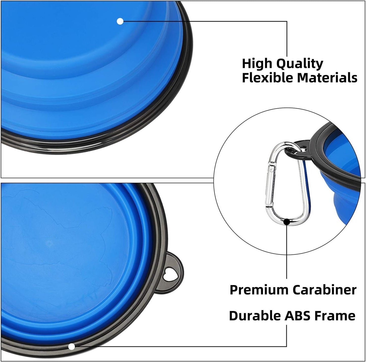 Leader K9™ Collapsible Travel Dog Bowls