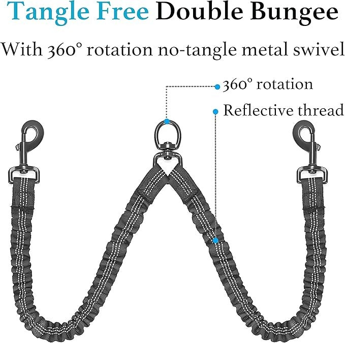 Leader K9™ Tactical Double Dog Leashes