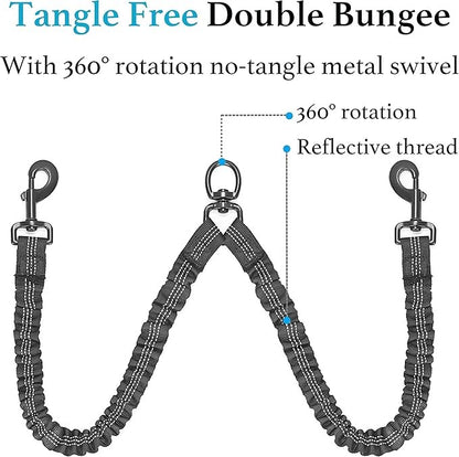 Leader K9™ Tactical Double Dog Leashes