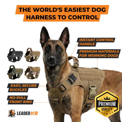 Leader K9™ No-Pull Tactical Dog Harness – Full Control for Power Breeds