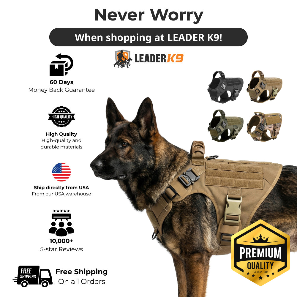 Leader K9™ No-Pull Tactical Dog Harness – Full Control for Power Breeds