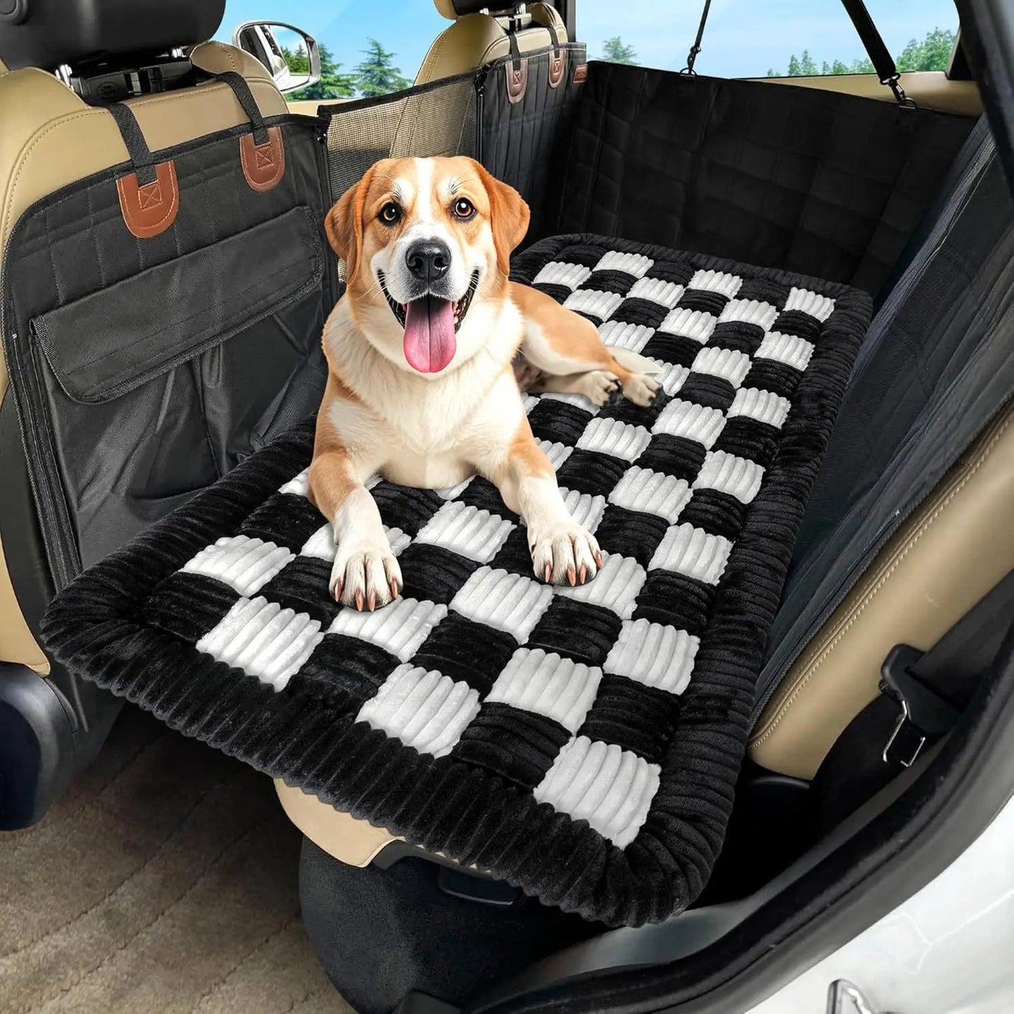 Leader K9™ Thick Plush Car Seat Cushion – Comfy Bed for Medium Dogs