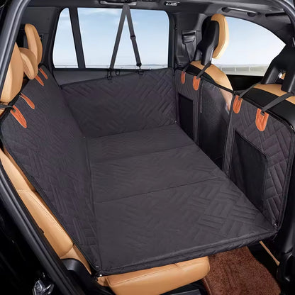 Leader K9™ Waterproof Hard Bottom Dog Car Hammock with Mesh Window & Free Safety Belt