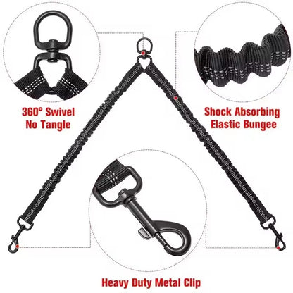Leader K9™ Tactical Double Dog Leashes